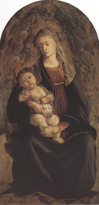 Sandro Botticelli Madonna of the Rose Garden or Madonna and Child with St john the Baptist (mk36) oil painting picture